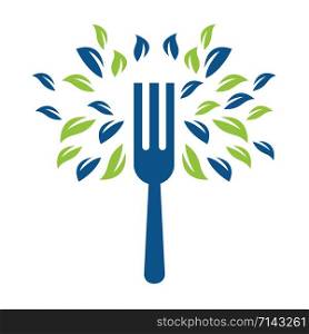 Fork restaurant vector logo design template.