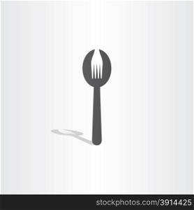 fork spoon icon vector design utensil