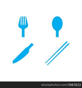 fork, spoon, knife and chopsticks icon vector design template. eps10.