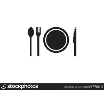 Fork spoon logo template illustration icon