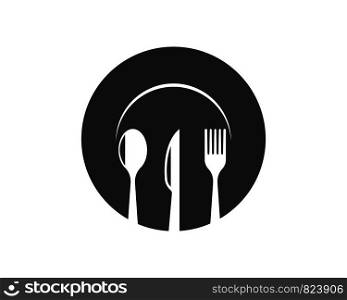 fork,spoon logo vector illustration template