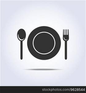 Fork spun plate icon Royalty Free Vector Image