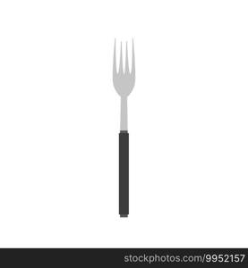 Fork vector illustration icon knife design cutlery. Cooking symbol silverware silhouette kitchen utensil equipment tool. Metal breakfast object sign fork