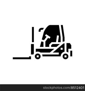 forklift construction car vehicle glyph icon vector. forklift construction car vehicle sign. isolated symbol illustration. forklift construction car vehicle glyph icon vector illustration