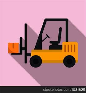 Forklift icon. Flat illustration of forklift vector icon for web design. Forklift icon, flat style