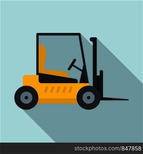 Forklift icon. Flat illustration of forklift vector icon for web design. Forklift icon, flat style