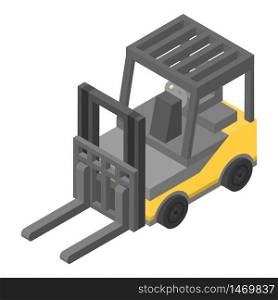 Forklift icon. Isometric of forklift vector icon for web design isolated on white background. Forklift icon, isometric style