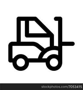 forklift icon on isolated background