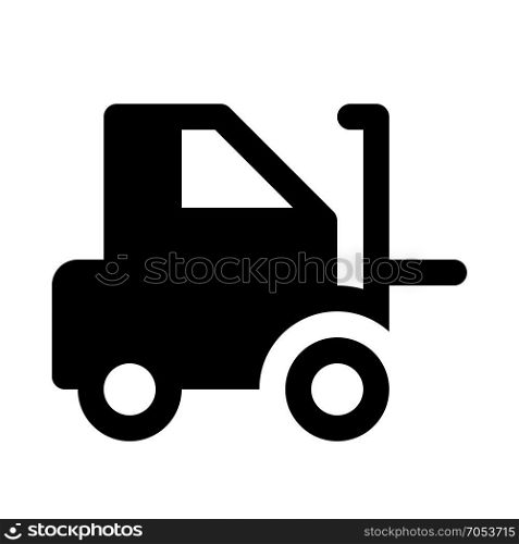 forklift icon on isolated background