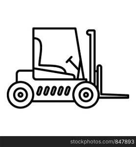 Forklift icon. Outline forklift vector icon for web design isolated on white background. Forklift icon, outline style
