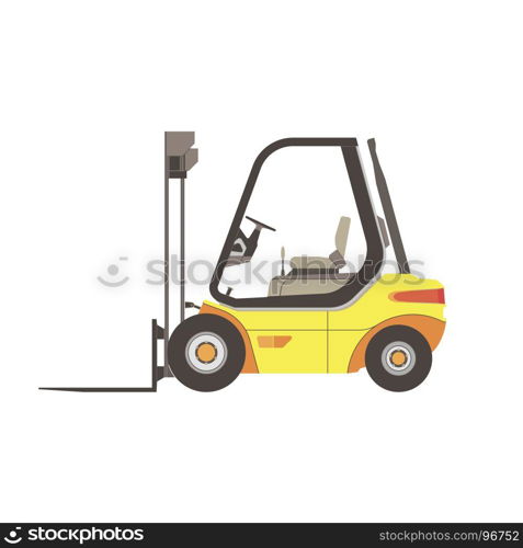 Forklift icon truck vector warehouse isolated illustration lift cargo box loader