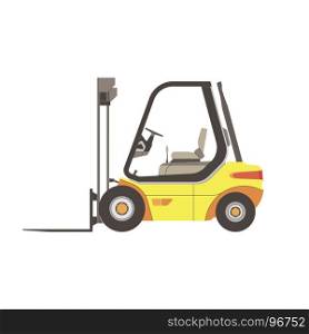 Forklift icon truck vector warehouse isolated illustration lift cargo box loader