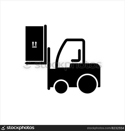 Forklift Icon, Warehouse Forklift Vector Art Illustration