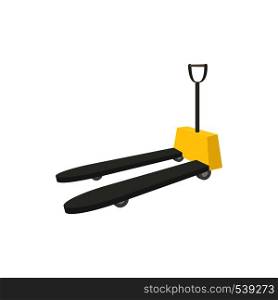 Forklift loader icon in cartoon style on a white background. Forklift loader icon, cartoon style