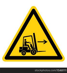Forklift Point Right Symbol Sign Isolate On White Background,Vector Illustration
