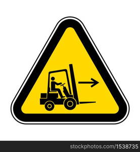 Forklift Point Right Symbol Sign Isolate On White Background,Vector Illustration EPS.10