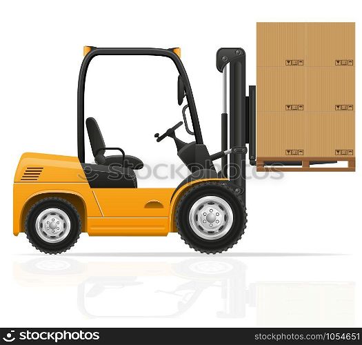 forklift truck vector illustration isolated on white background