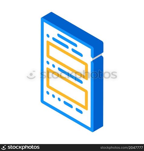form file isometric icon vector. form file sign. isolated symbol illustration. form file isometric icon vector illustration