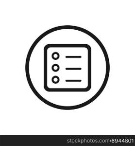 Form line icon with a circle on a white background. Vector illustration