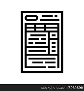 form paper document line icon vector. form paper document sign. isolated contour symbol black illustration. form paper document line icon vector illustration