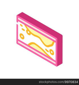 formation of cholesterol plaques in artery isometric icon vector. formation of cholesterol plaques in artery sign. isolated symbol illustration. formation of cholesterol plaques in artery isometric icon vector illustration