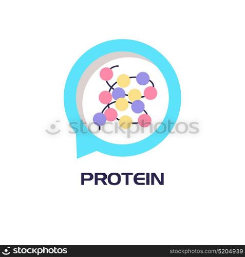 Formula protein. Sports nutrition. Vector illustration isolated on white background.