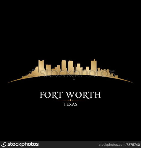 Fort Worth Texas city skyline silhouette. Vector illustration