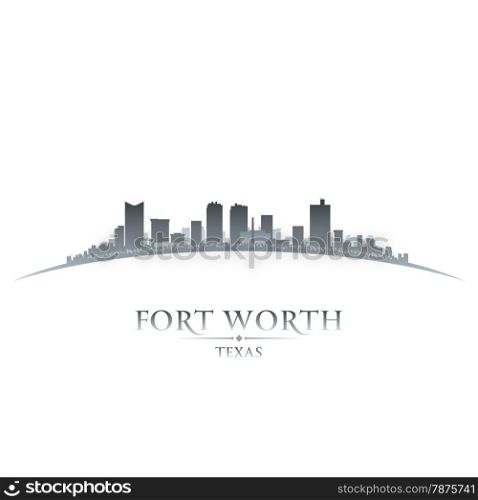 Fort Worth Texas city skyline silhouette. Vector illustration