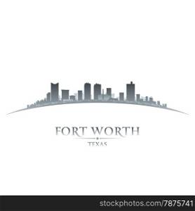 Fort Worth Texas city skyline silhouette. Vector illustration