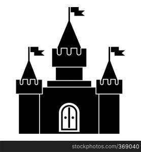 Fortress icon in simple style on a white background vector illustration. Fortress icon in simple style