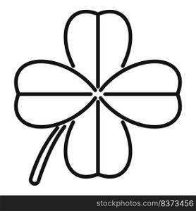 Fortune clover icon outline vector. Ireland day. Three design. Fortune clover icon outline vector. Ireland day