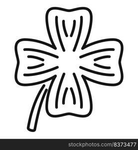 Fortune clover icon outline vector. Patrick luck. Ireland day. Fortune clover icon outline vector. Patrick luck