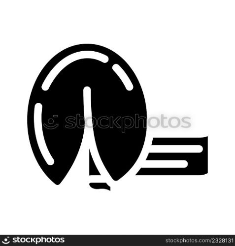 fortune cookies glyph icon vector. fortune cookies sign. isolated contour symbol black illustration. fortune cookies glyph icon vector illustration