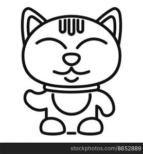 Fortune lucky cat icon outline vector. Japan neko. Maneki luck. Fortune lucky cat icon outline vector. Japan neko