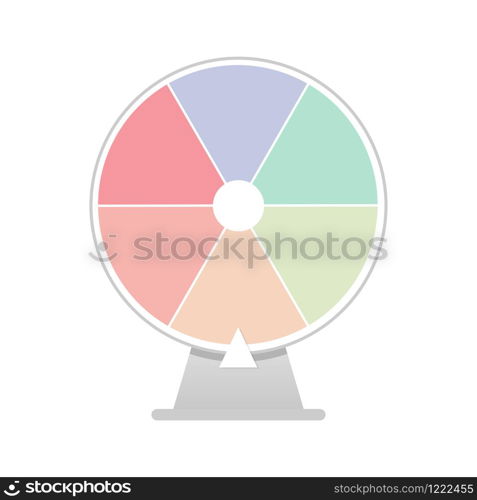 fortune spin wheel blank isolated stock vector illustration