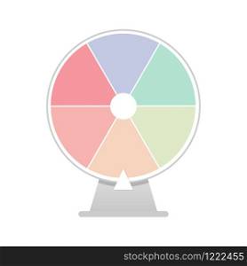 fortune spin wheel blank isolated stock vector illustration
