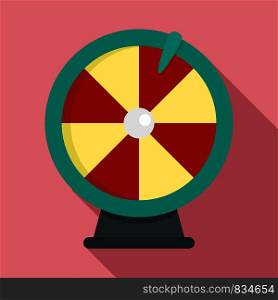 Fortune wheel icon. Flat illustration of fortune wheel vector icon for web design. Fortune wheel icon, flat style