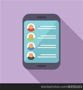 Forum call icon flat vector. Online business. Meeting conference. Forum call icon flat vector. Online business