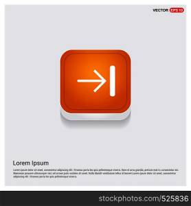 Forward Icon Orange Abstract Web Button - Free vector icon