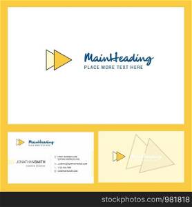 Forward Logo design with Tagline & Front and Back Busienss Card Template. Vector Creative Design