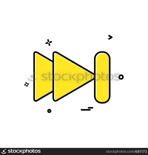 Forward Media icon design vector