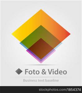 Foto and video business icon for creative design work. Foto and video business icon