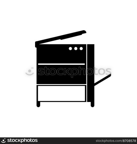 fotocopy machine. illustration of a copier in a flat style.