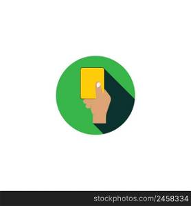 foul icon or yellow card icon in sports.vector illustration symbole design.
