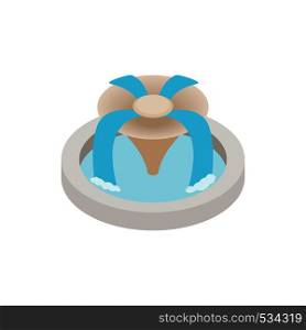 Fountain icon in isometric 3d style on a white background. Fountain icon, isometric 3d style