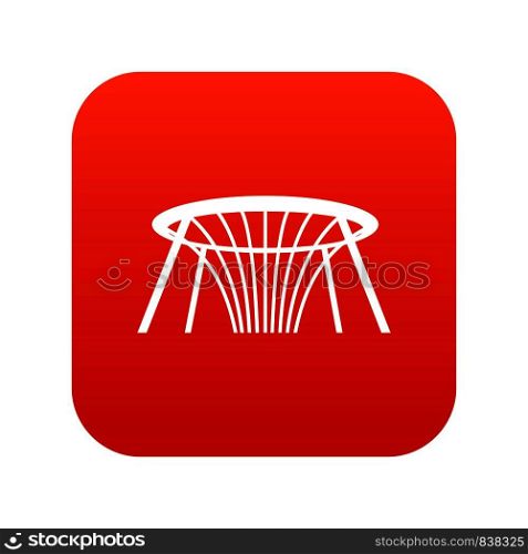 Fountain of Wealth in Singapore icon digital red for any design isolated on white vector illustration. Fountain of Wealth in Singapore icon digital red