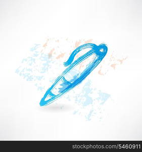 fountain pen grunge icon
