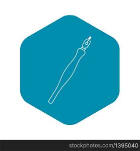 Fountain pen icon. Outline illustration of fountain pen vector icon for web. Fountain pen icon, outline style