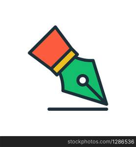 Fountain pen icon vector in trendy flat style design. Vector illustration on white background