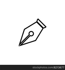 fountain pen vector illustration logo design